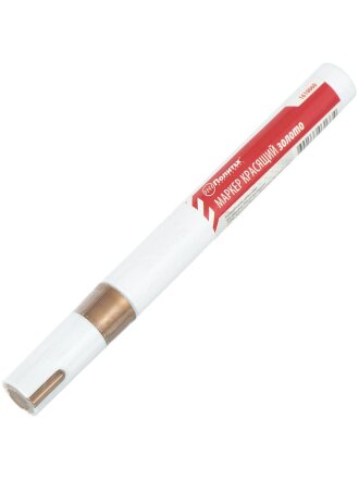 Маркер красящий по картону, металлу, пластику, стеклу, золотистый, Политех, 1610060