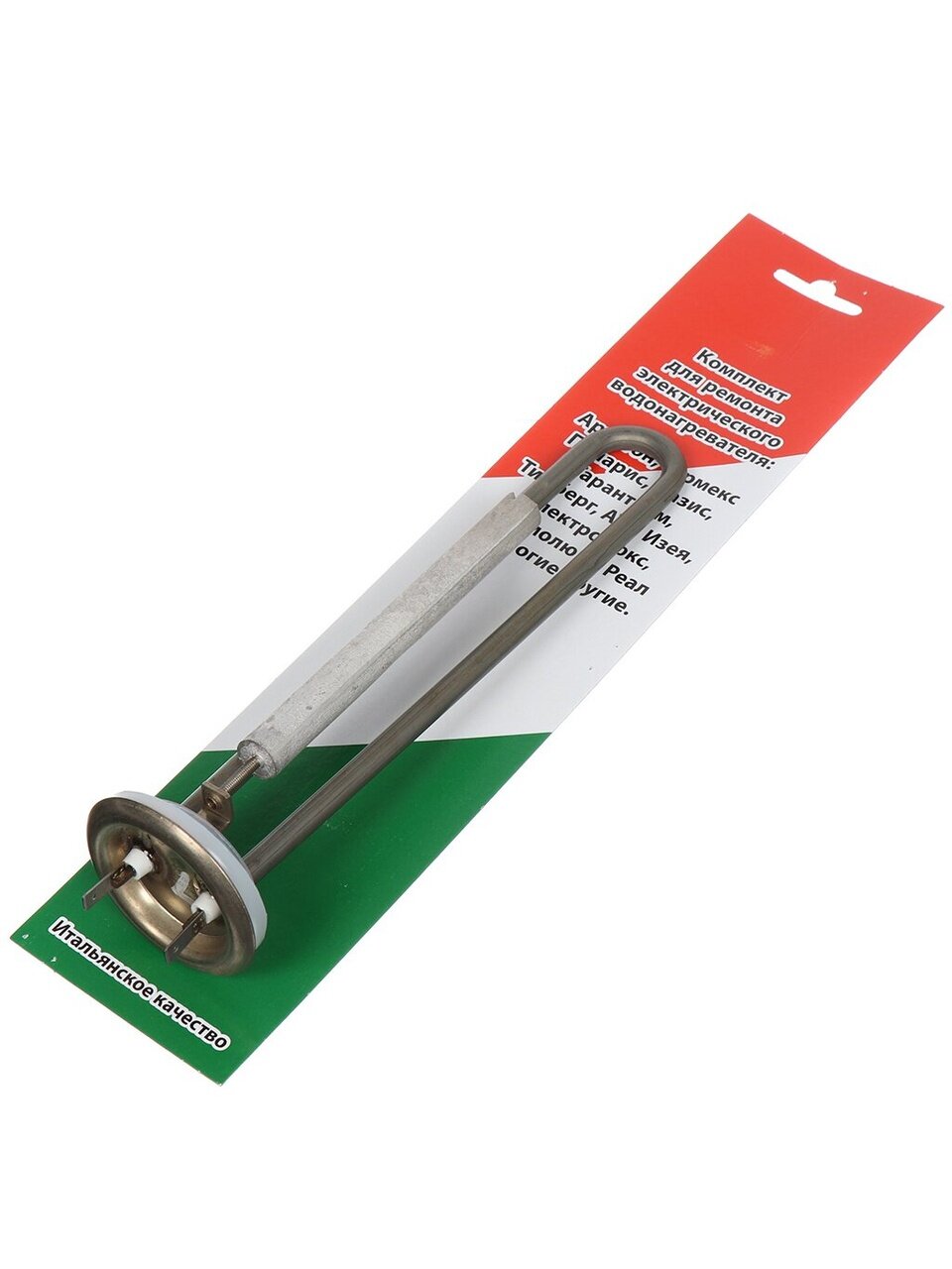 Тэн для водонагревателя Thermex/Garanterm, нержавеющая сталь, 0.7 кВт, R64 мм, анод, М4, RF, индивидуальная упаковка, М10086