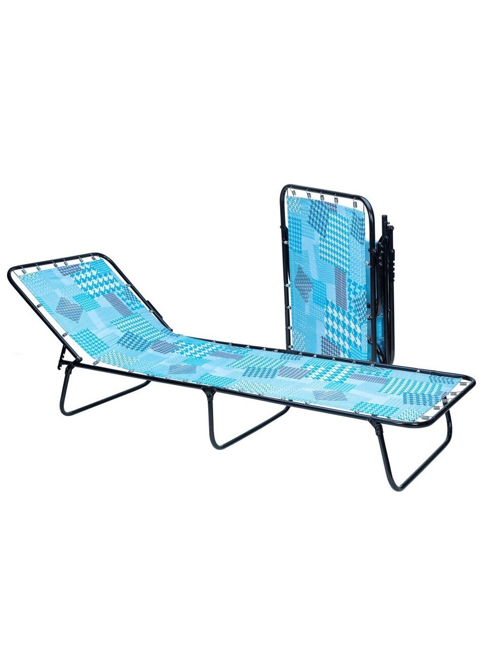 Раскладушка 195х65х24 см, 120 кг, Leset Модель 209, ткань ПВХ