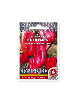 Семена Перец сладкий, Богатырь, 0.3 г, Кольчуга, цветная упаковка, Русский огород