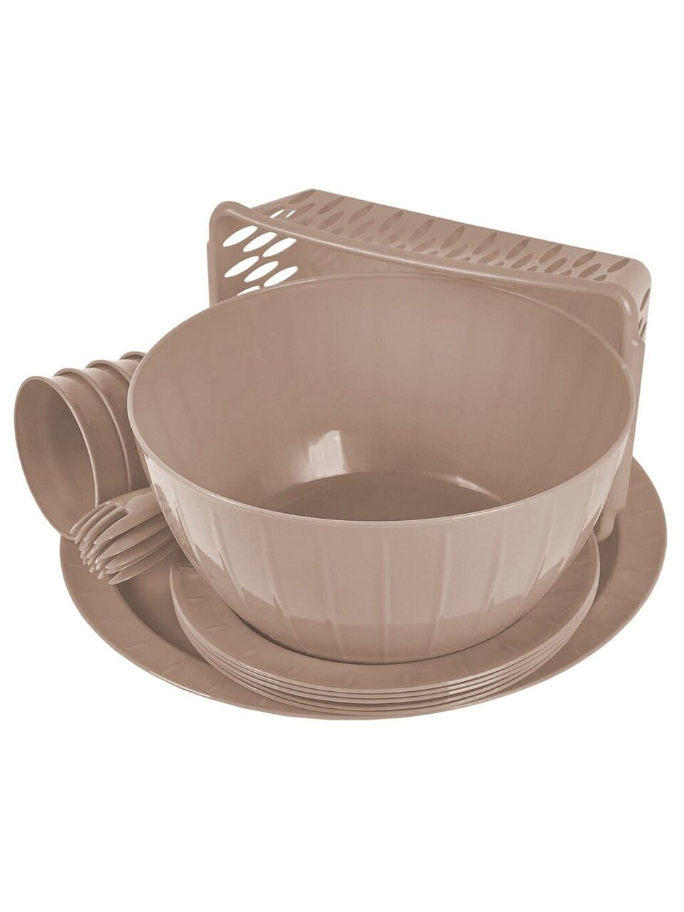 Набор для пикника на 5 персон, 18 предметов, латте, Sugar&Spice, Vanilla, SE181012005