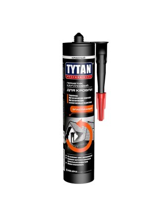 Герметик каучуковый, кровельный, Tytan, 19150, 310 мл, красный