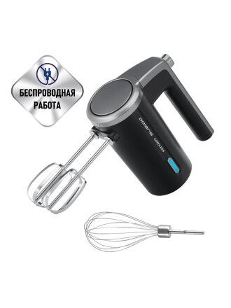 Миксер ручной, Polaris, PHM 2024 CordLess, 200 Вт, 3 скорости, черный