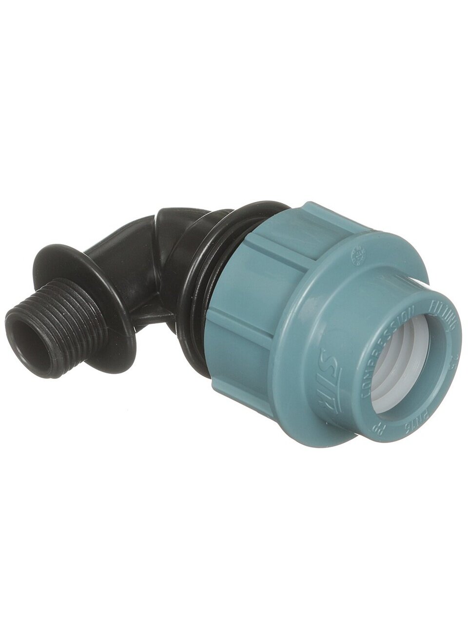 ПНД уголок d50х1" 1/2, наружная резьба, STR