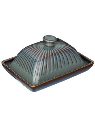 Масленка фарфор, 16х11х7.5 см, синяя, Bronco, Soul Kitchen, 189-401