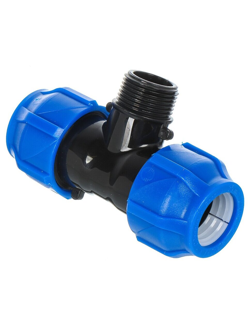 ПНД тройник 25-25х3/4", наружная резьба, переходной, Valfex