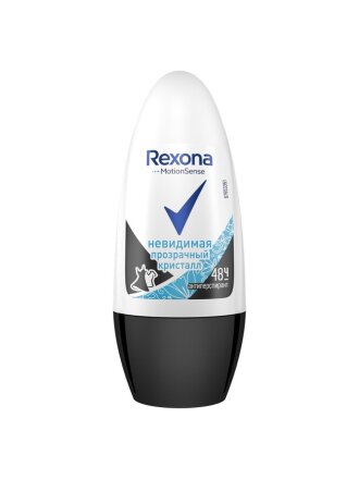 Дезодорант Rexona, Crystal Clear Aqua без белых следов, для женщин, ролик, 50 мл