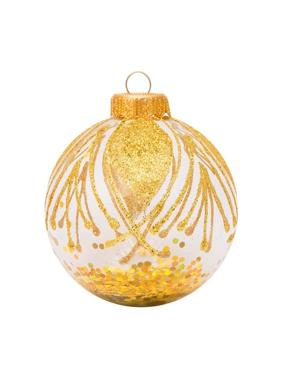 Елочный шар Графика 51, 8 см, в подарочной упаковке, КУ-80-224109