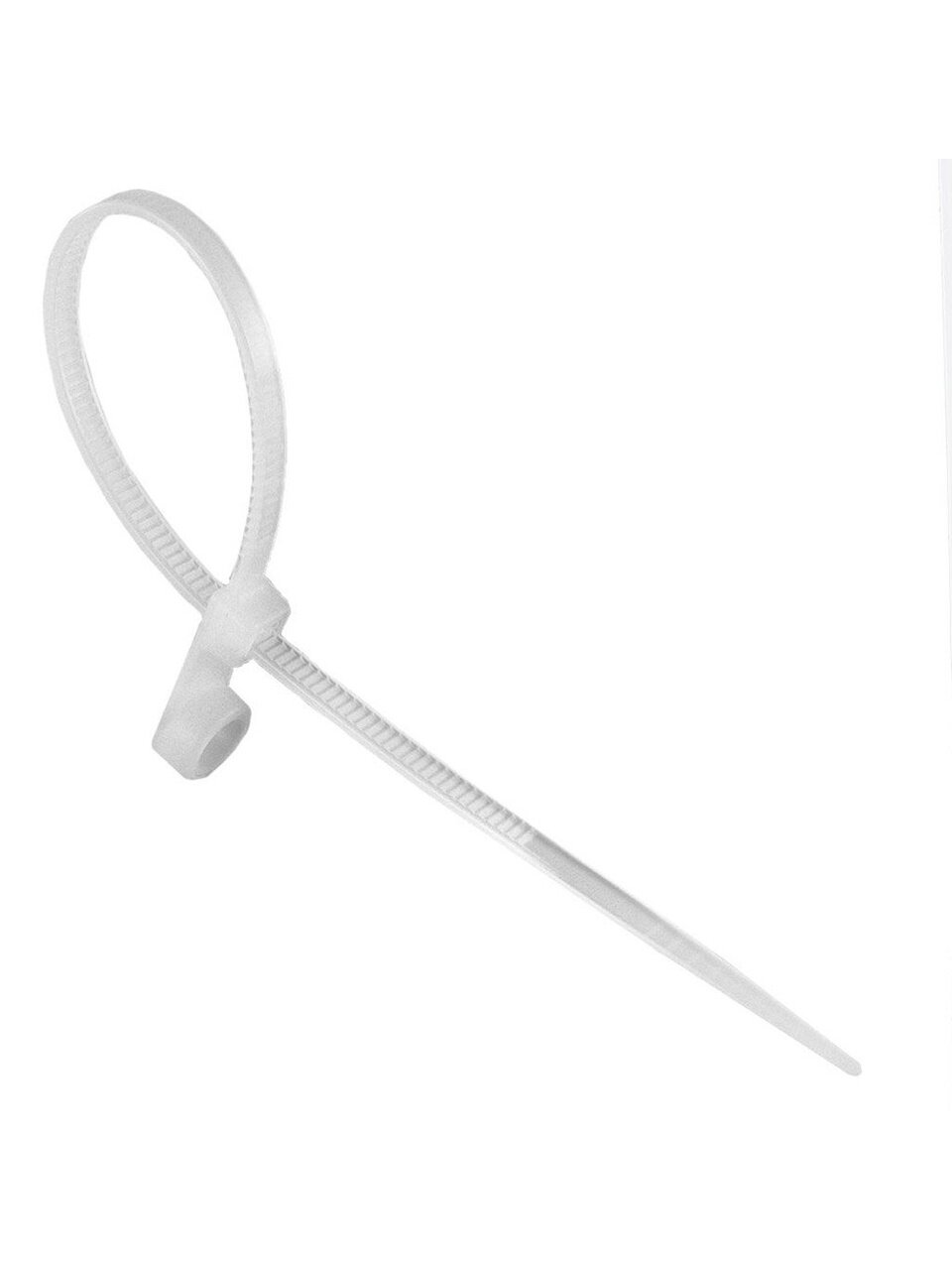 Хомут стяжной кабельный, 4.3х200 мм, нейлон, 100 шт, с монтажным отверстием, белый, TDM Electric, SQ0515-0505