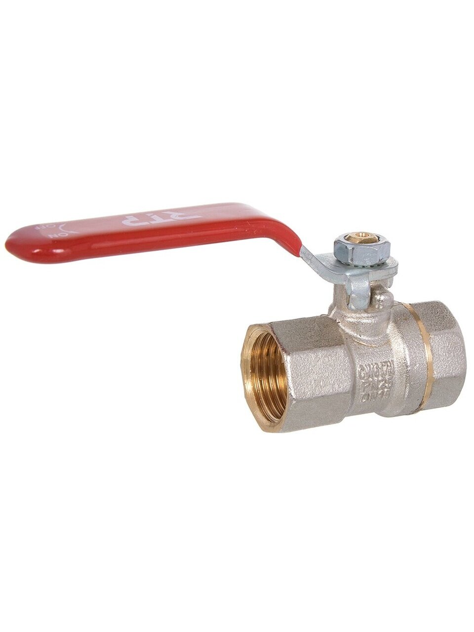 Кран для воды, 3/4", г-г, ручка, PN25, РосТурПласт