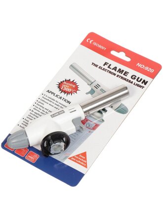 Горелка газовая 180 мм, пьезо, цанговый захват, широкое сопло, Y6-1851