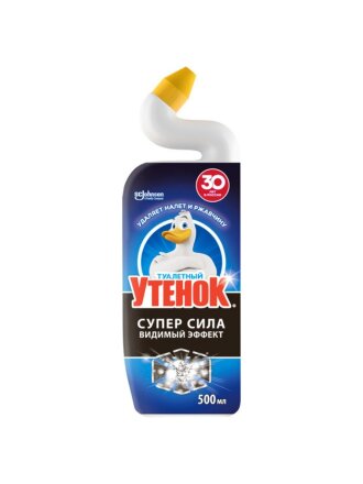 Средство для унитаза Туалетный Утенок, Супер Сила Видимый Эффект, 500 мл, 696892