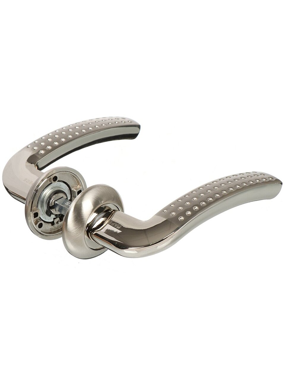 Ручка дверная Apecs, Megapolis Seoul H-0826-A-NIS\NI, 00022698, матовый никель, никель, алюминий
