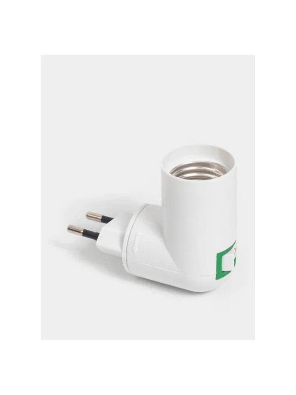 Переходник E27, с выключателем, вилка-патрон, белый, Ecola, Base, APT7SWEAY