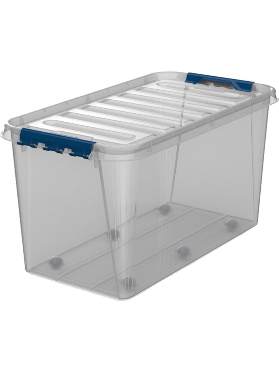 Ящик хозяйственный 70 л, 72х39х37.5 см, с крышкой, на колесах, Полимербыт, Профи Комфорт, С79900