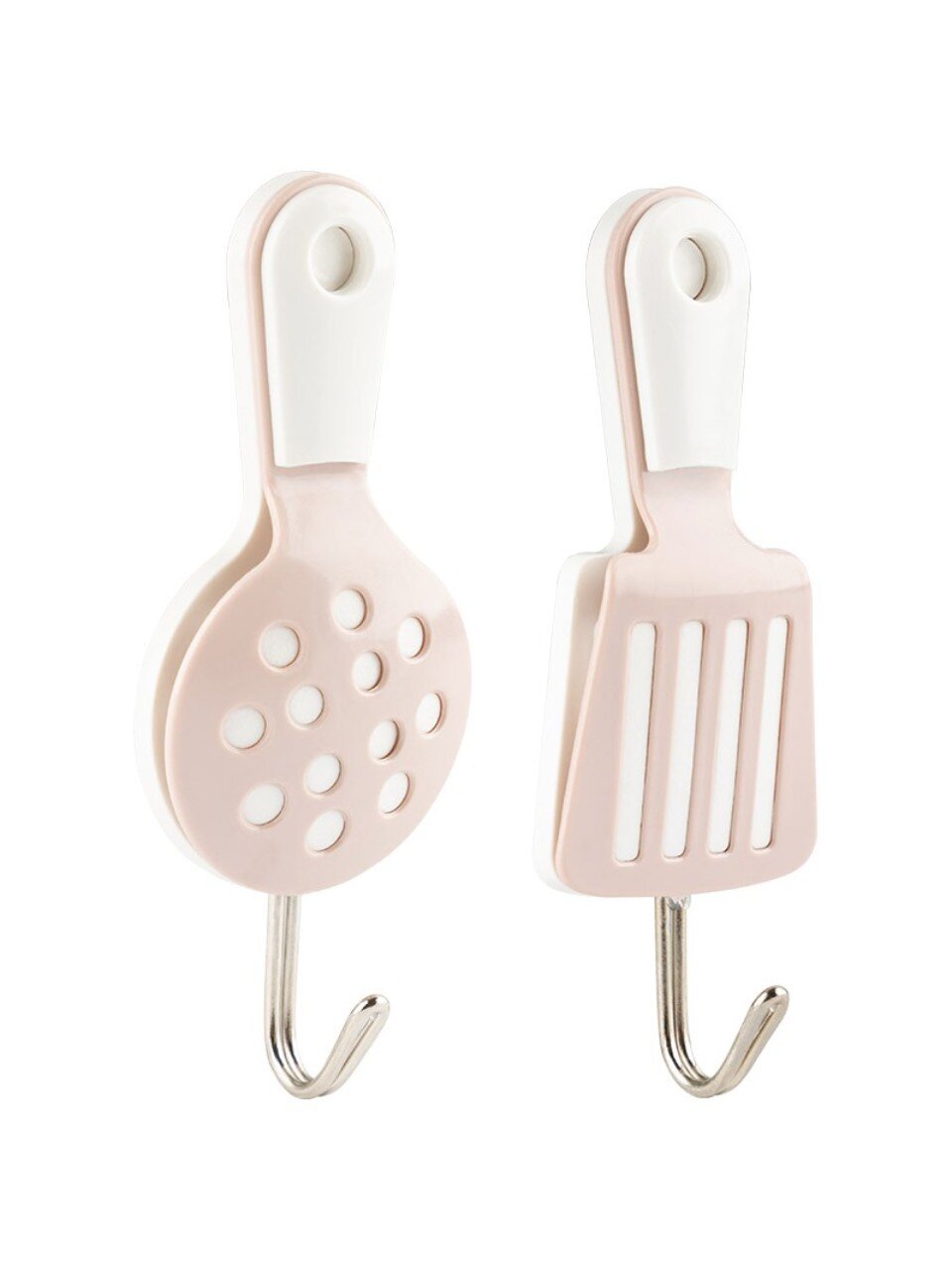 Набор крючков самоклеющийся, 2 крючка, 2 шт, 10х4 см, пластмасса, Рыжий кот, Кухня, 105887, блистер