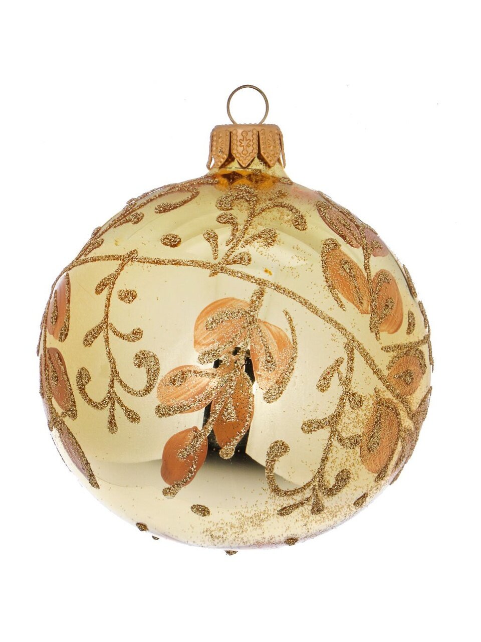 Елочный шар Графика 70, 8 см, стекло, КУ-80-224295