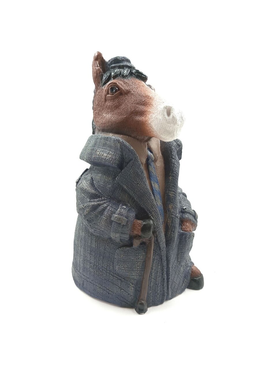 Копилка Символ Года Конь в пальто, 24 см, гипс, G040-24-101K, синяя