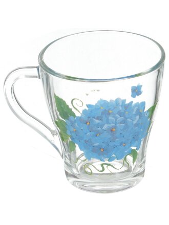 Кружка стекло, 250 мл, Грация Гортензия, ОСЗ, С1649