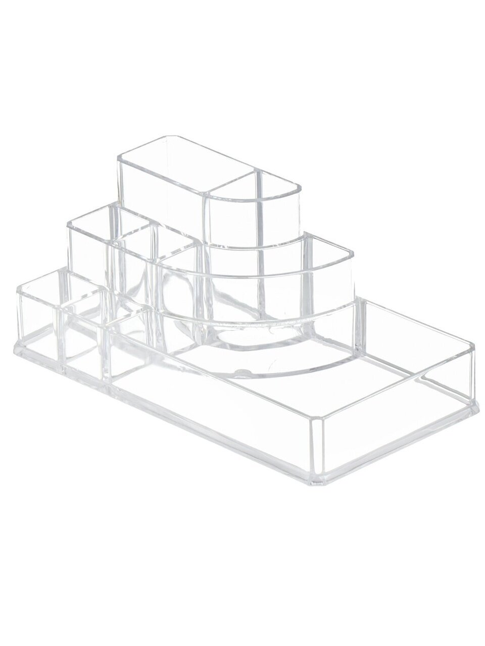 Органайзер для косметики, пластик, 8 ячеек, 17х9.5х6.5 см, прозрачный, Y4-8643