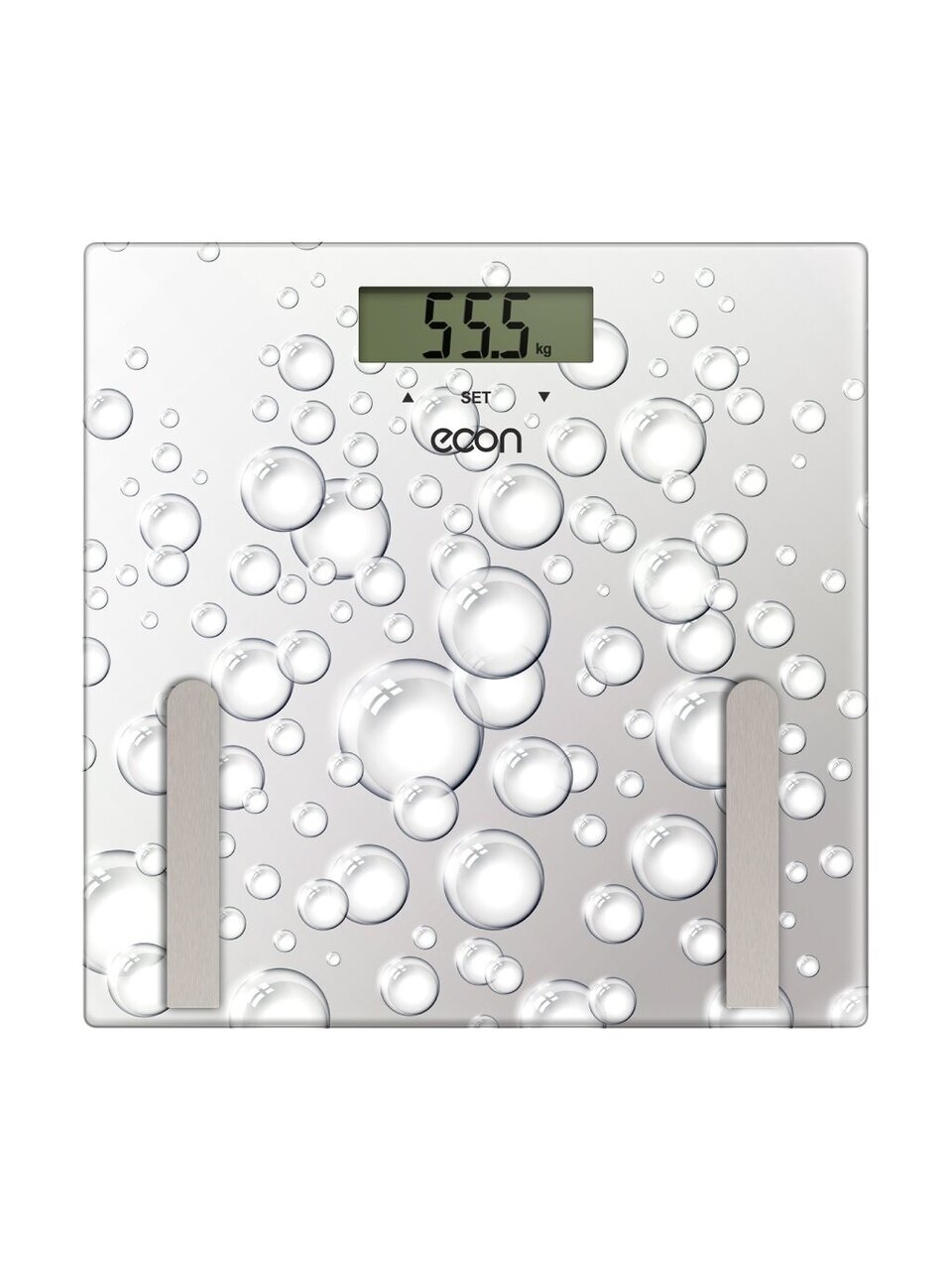 Весы напольные электронные, Econ, ECO-BS011, стекло, до 180 кг, 30 х 30 см, серые