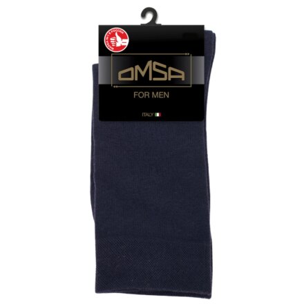 Носки для мужчин, хлопок, Omsa, Classic, синие, р. 45-47, 204