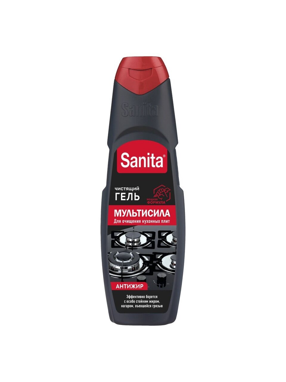 Чистящее средство для кухни, Sanita, Антижир Мультисила, гель, 500 мл