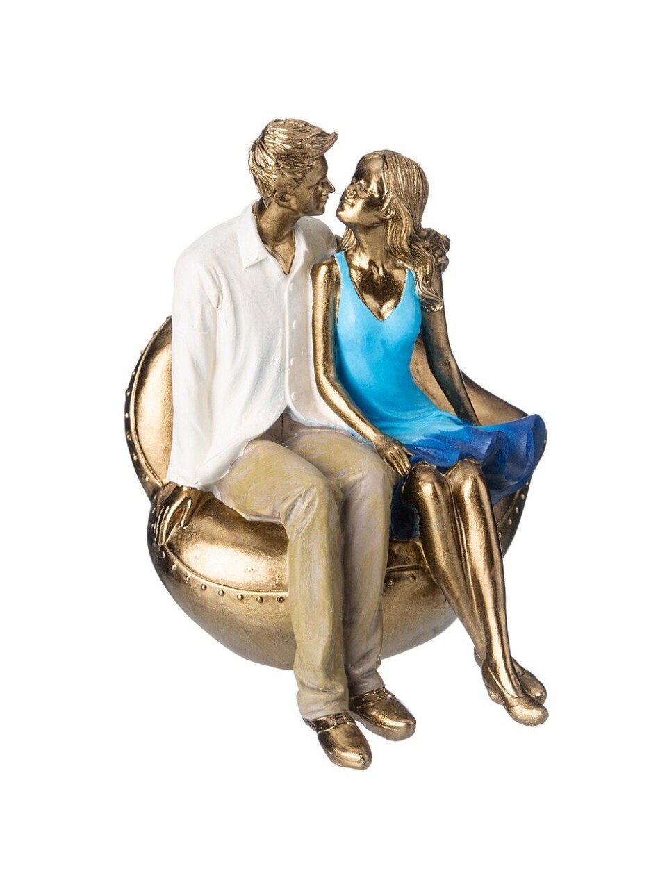 Статуэтка полистоун, Пара, 15.5х14.5х17.5 см, 162-1048