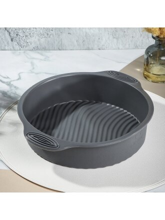 Форма для запекания силикон, 28.5х24х6 см, 3.4 л, круглая, Daniks, Графит, B030106