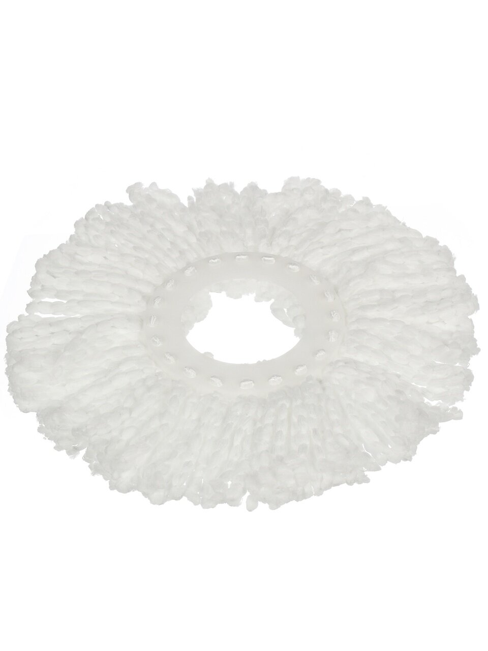 Сменный блок для швабры микрофибра, 35х35 см, круглый, белый, Verde, Spin Mop, 39069