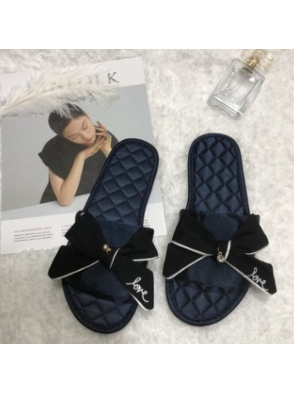 Тапки для женщин, черные, р. 36-37, Лав