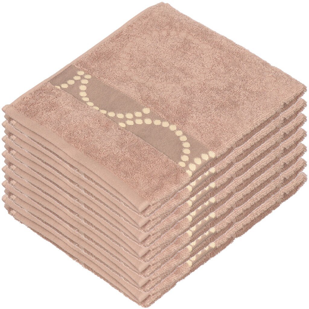 Полотенце банное 50х90 см, 420 г/м2, Таллин вид2, мокко, Россия, 707765