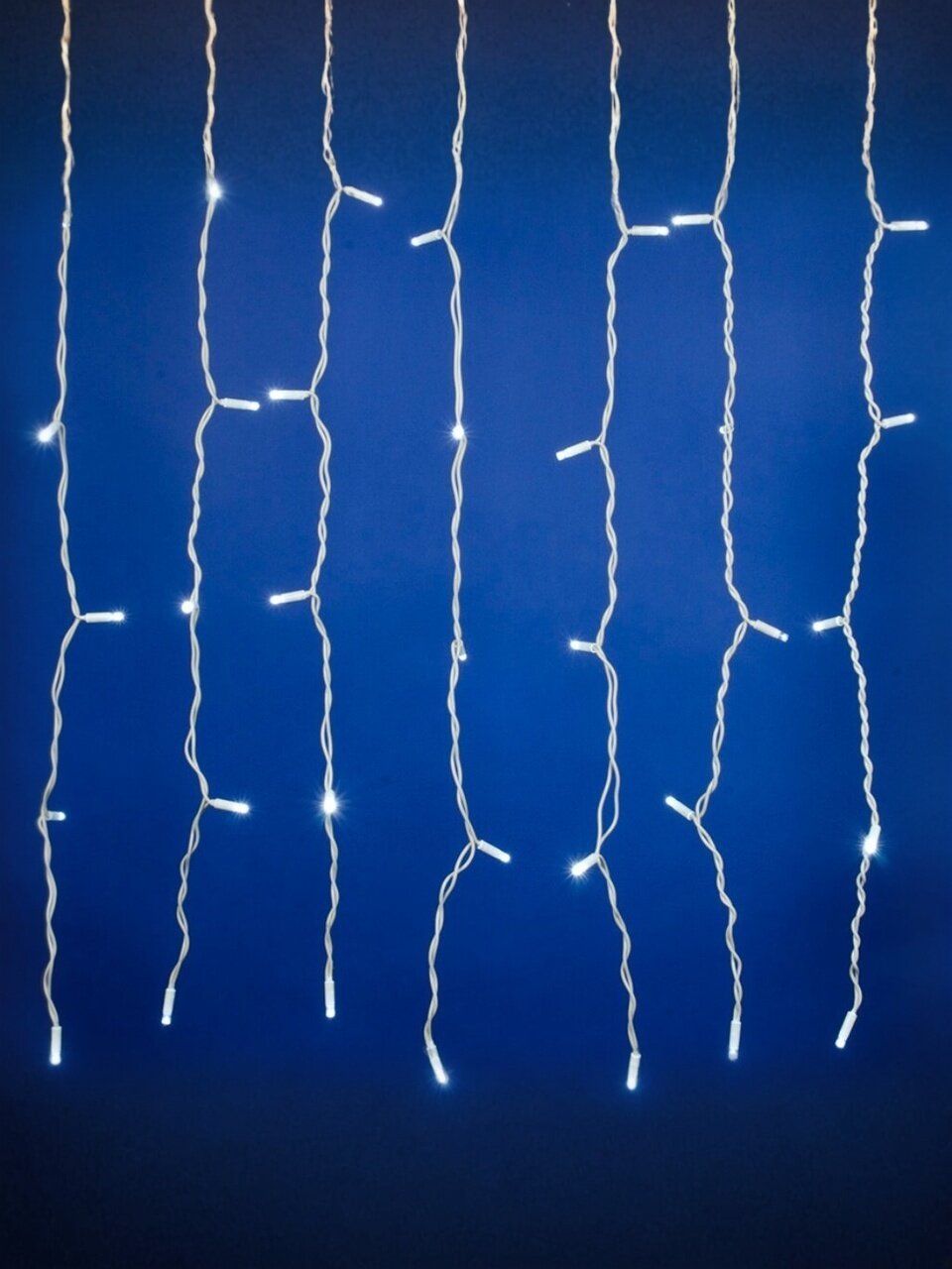 Занавес светодиодный 160 ламп, 1.5х1.5 м, Uniel, свет белый, прозрачный, с эффектом мерцания, соединяемый, сетевой, UL-00001355