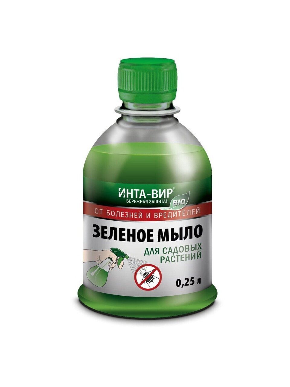 Инсектицид Зеленое мыло, 250 мл, средство для защиты растений, Инта-вир