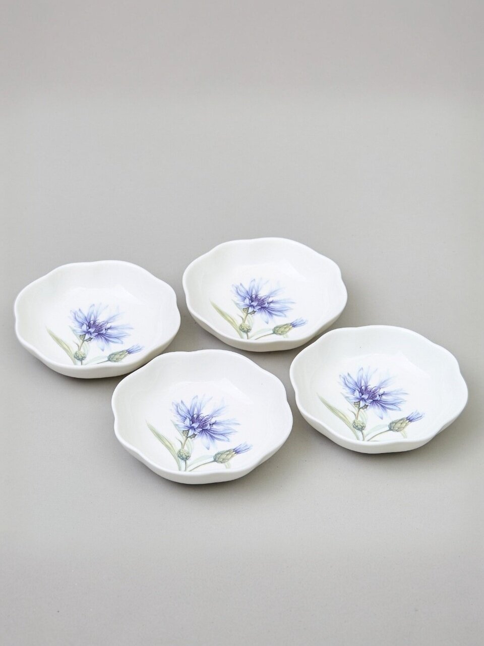 Набор розеток фарфор, Lefard, Васильки, 10 см, 4 шт, 760-836