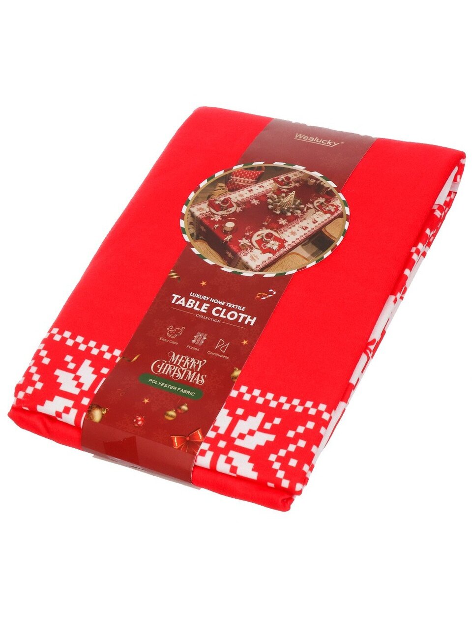 Скатерть 180х140 см, 100% полиэстер, Олени, T2023-3275