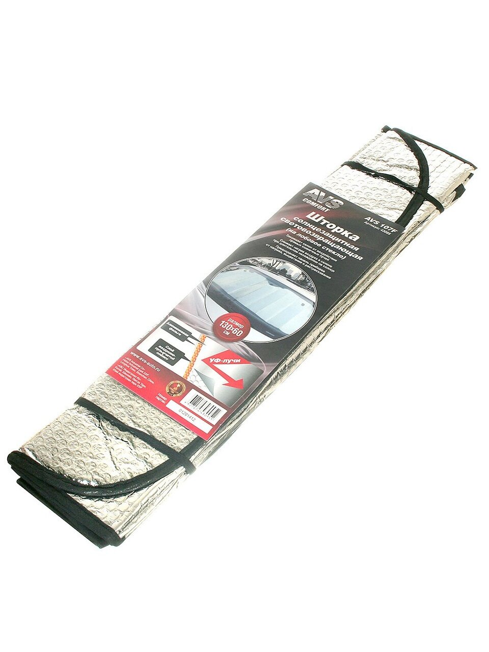 Шторка солнцезащитная на лобовое стекло, AVS, 107F, 60х130 см, 43095