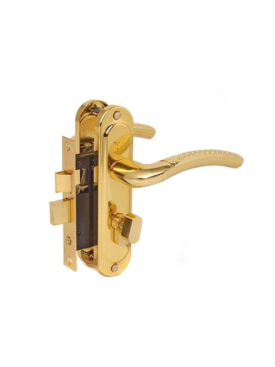 Замок врезной Avers, 0827/60-C-G, 17214, ручка в комплекте, цилиндровый, золотой