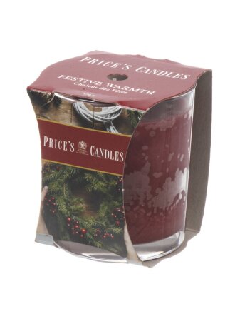 Свеча ароматизированная, 8.5х7.5 см, в стакане, Prices's Candles, Праздничное тепло, PCJ010663