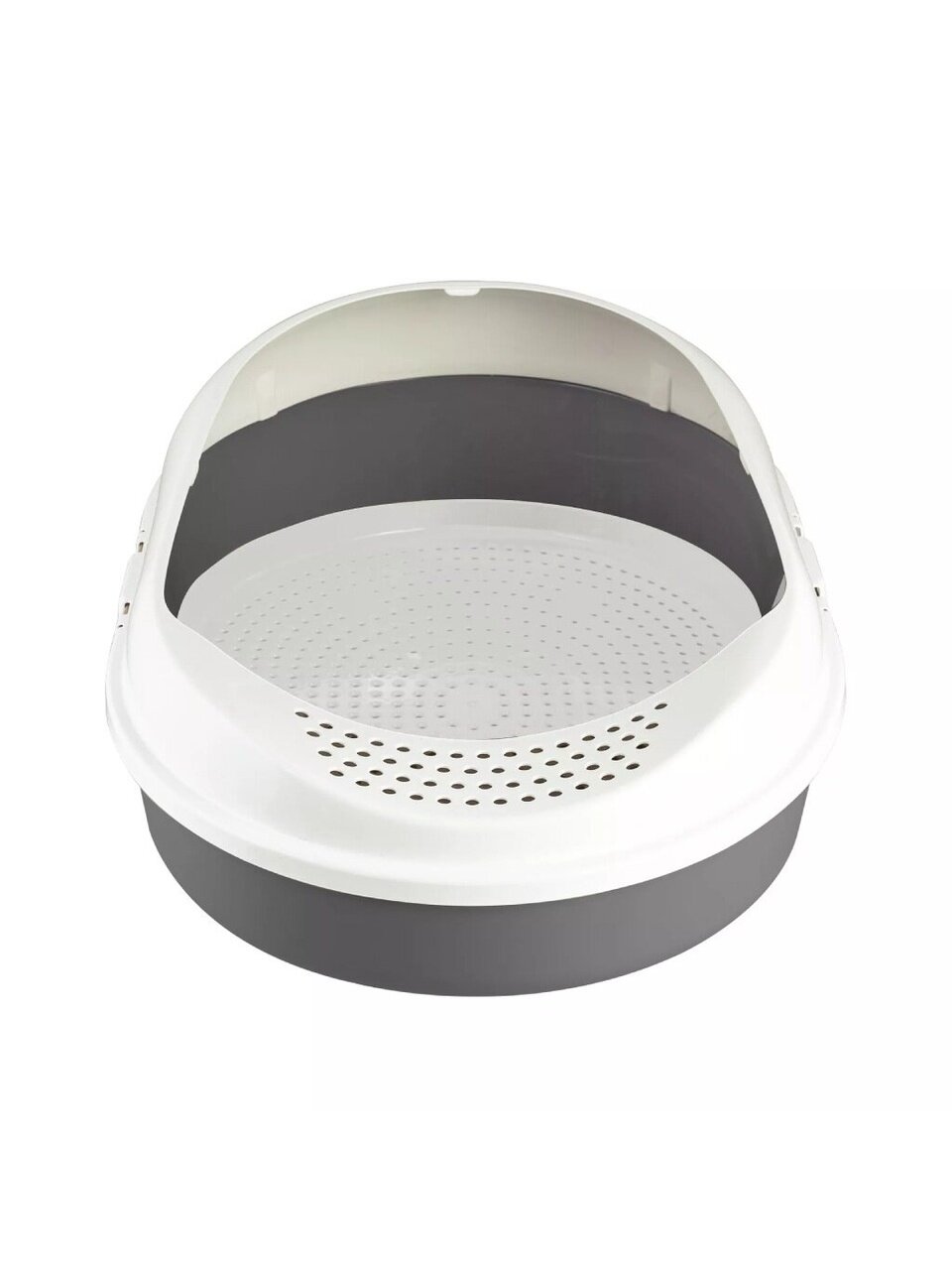 Туалет-лоток для кошек с сеткой, с бортиком, большой, серый, Cosmo, 439611700