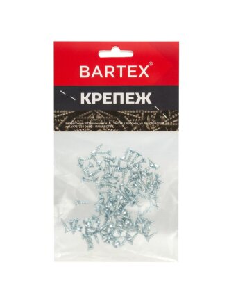 Саморез универсальный, диаметр 3х12 мм, 100 шт, оцинкованный, пакет, Bartex