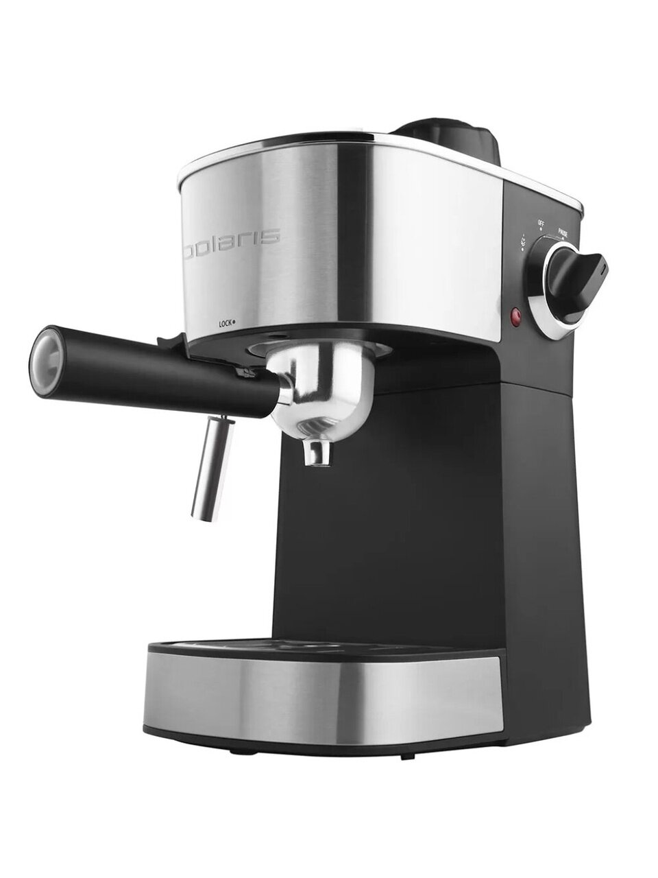 Кофеварка электрическая, рожковая, пластик, металл, 0.24 л, Polaris, PCM 4009, 800 Вт, 4 бар, 4 порции, 0.24 л