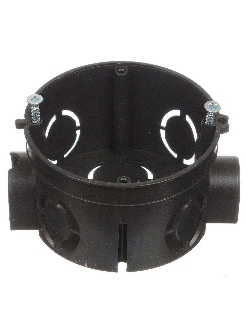 Коробка установочная, пластик, скрытая, диаметр 68х42 мм, TDM Electric, в бетон, с саморезами, стыковочные узлы, черная, IP20, SQ1402-1115