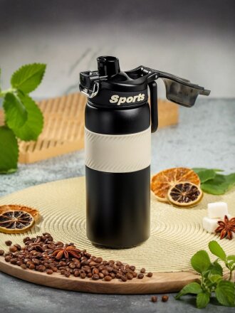Термобутылка нержавеющая сталь, 0.5 л, Sports Fresh, бежевая, B070070