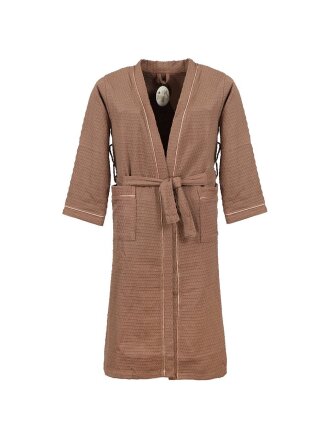 Халат унисекс, вафельный, 100% хлопок, кофейный, L-XL, 48-50, Barkas, AI-0106011