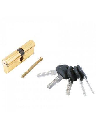 Личинка замка двери Аллюр, HD F 80-5К BP, 7 800, 80 мм, золото, 5 перфоключей