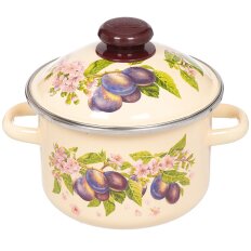 Кастрюля эмалированная сталь, 2 л, с крышкой, крышка сталь, цилиндрическая, Сибирские товары, Сливовый, 3MD161M, индукция Кастрюля эмалированная сталь, 2 л, с крышкой, крышка сталь, цилиндрическая, Сибирские товары, Сливовый, 3MD161M, индукция