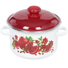 Кастрюля эмалированная сталь, 3 л, с крышкой, крышка сталь, Сибирские товары, Гранатовый сок, 6MD181M, индукция Кастрюля эмалированная сталь, 3 л, с крышкой, крышка сталь, Сибирские товары, Гранатовый сок, 6MD181M, индукция