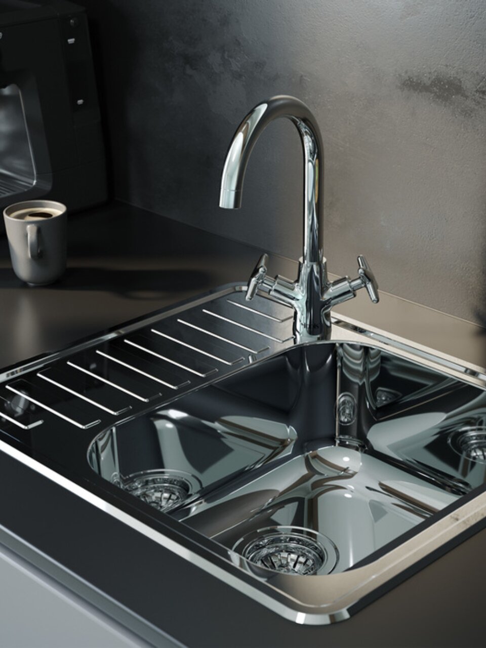 Смеситель для кухни, Iddis, Acros, с кран-буксой, хром, ACRSB00i05