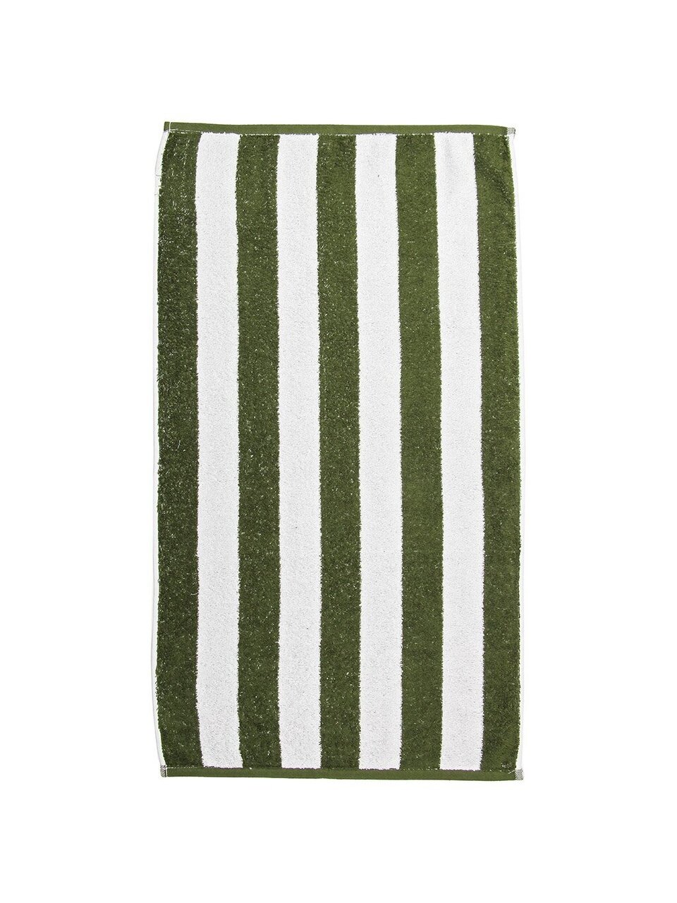 Полотенце банное 50х90 см, 100% хлопок, 450 г/м2, Полоска, Silvano, зеленое, Узбекистан